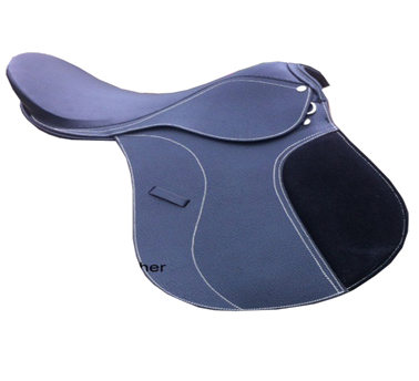 Blue & Black Dressage Horse Saddle - eit-saddle-demo