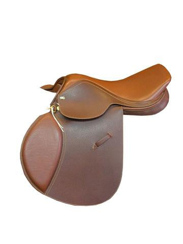 Brown All Purpose Eventing Dressage Horse Saddle - eit-saddle-demo