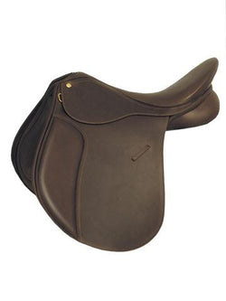 Brown All Purpose Eventing Dressage Horse Saddle - eit-saddle-demo