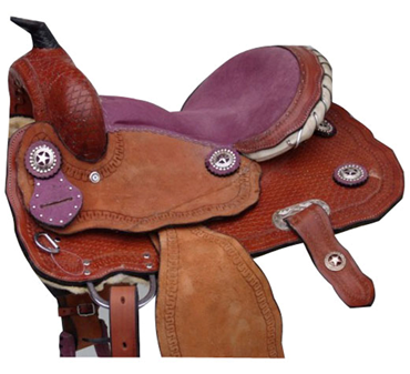 Brown Designer Leather Saddle - eit-saddle-demo