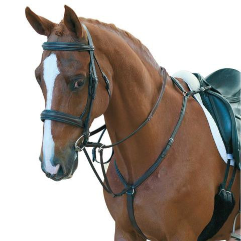 Collegiate Hunter Breastplate(Black, Cob) - eit-saddle-demo