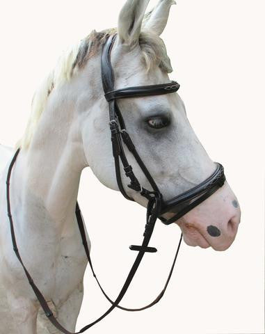 LEATHER BRIDLE WITH RAISED NOSEBAND - eit-saddle-demo