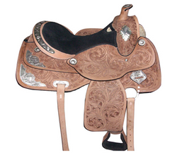 Designer Back/Brown Leather Saddle - eit-saddle-demo