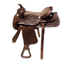 Designer Dark Leather Saddle - eit-saddle-demo
