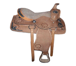 Designer Leather Roper Saddle - eit-saddle-demo