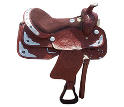 Brown Leather Roper Saddle - eit-saddle-demo