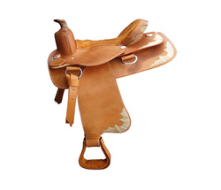 Fancy Silver Equitation Western Show Horse Saddle - eit-saddle-demo