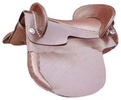 Hand Carved Brown Western Barrel Saddle - eit-saddle-demo