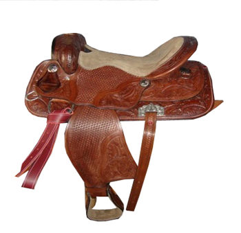 Hand Carved Western Barrel Saddle - eit-saddle-demo