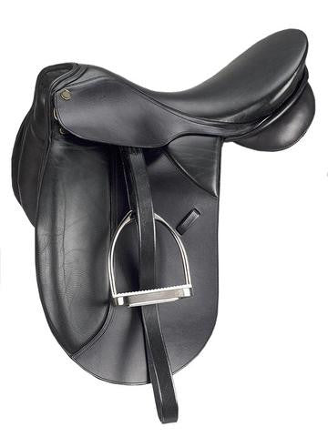 Black All Purpose Eventing Dressage Horse Saddle - eit-saddle-demo