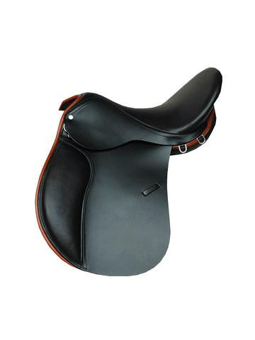 Black All Purpose Eventing Dressage Horse Saddle - eit-saddle-demo