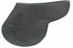Black Traditional English saddle pad - eit-saddle-demo