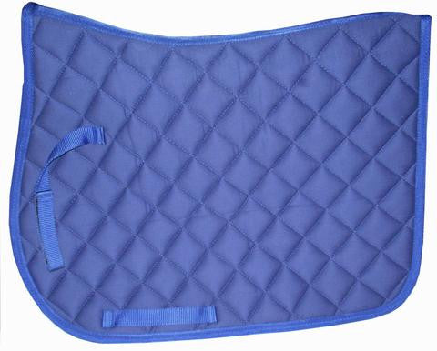 Blue English saddle pad - eit-saddle-demo