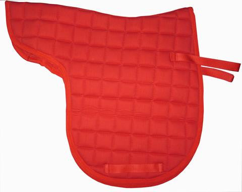 Red English saddle pad - eit-saddle-demo